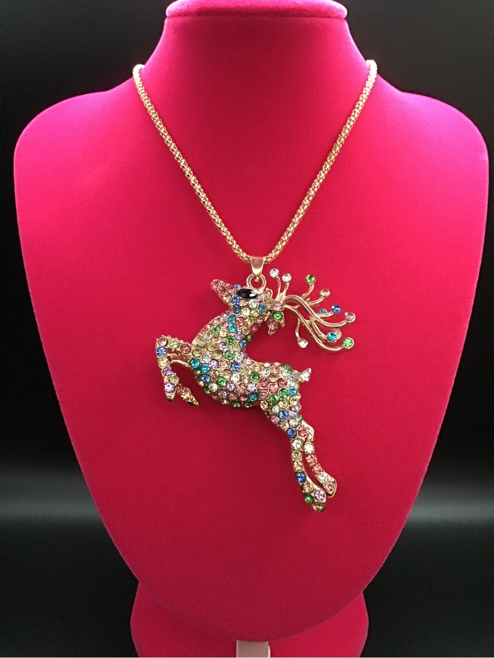 Betsey Johnson Reindeer Necklace